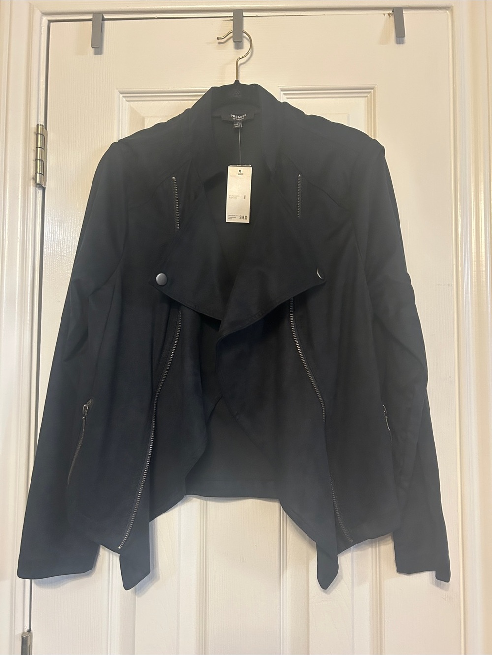 NWT Premise Faux Suede Moto Jacket